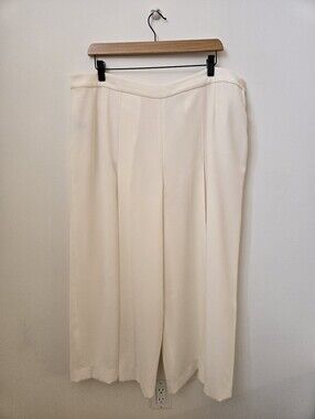 Cream Wide-Leg Dress Pants - Women's Tailored Trousers